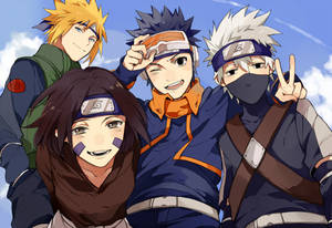 Team Minato And Obito, Ready For Battle. Wallpaper