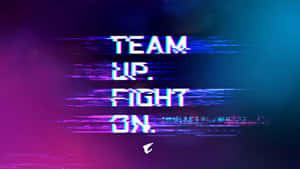 Team Up Fight On Glitch Art Wallpaper