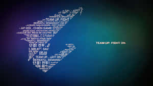 Team Up Fight On Word Cloud Wallpaper