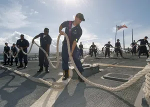 Teamwork Sailors Pulling Rope Wallpaper