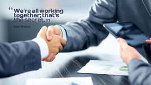 Teamwork Secretto Success Business Handshake Wallpaper