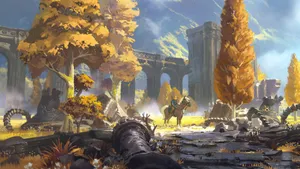 Tears Of The Kingdom Ruins Exploration Wallpaper