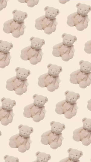 Teddy Bear Patterni Phone Wallpaper Wallpaper