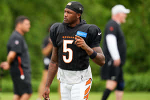 Tee Higgins Bengals Practice Session Wallpaper