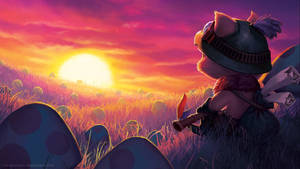 Teemo Field Sunset Laptop Wallpaper