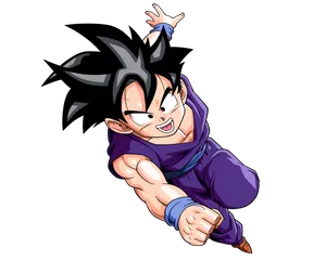 Teen Gohan Confidently Strides Into Battle. Wallpaper