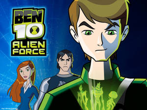 Teenage Ben 10 Omnitrix With Gwen And Kevin Wallpaper