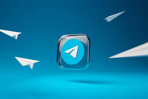 Telegram Flying Planes Blue Background Wallpaper