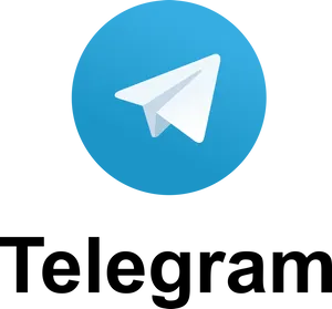 Telegram Logo Wordmark Transparent Wallpaper