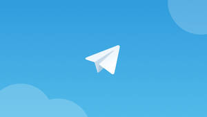 Telegram Plane Two Clouds Wallpaper