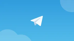 Telegram Plane Two Clouds Wallpaper