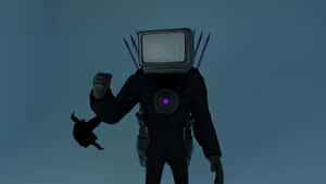 Television Head Figurein Shadow Wallpaper