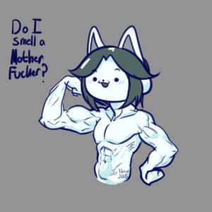 Temmie Undertale Muscle Art Wallpaper