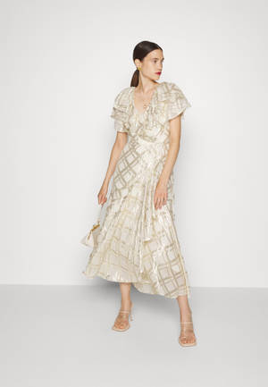 Temperley London Yellowish Dress Wallpaper