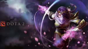 Templar Assassin In Battle Stance Wallpaper