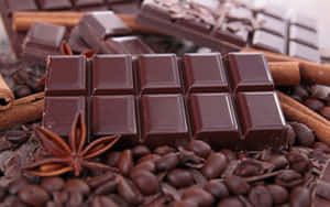 Tempting Brown Chocolate Delight Wallpaper