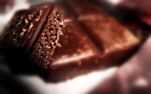 Tempting Dark Chocolate Bar Wallpaper