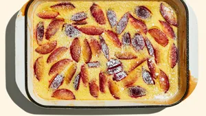 Tempting Italian Prune Plum Cake Wallpaper