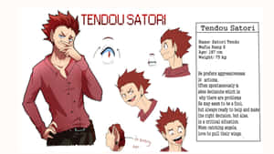 Tendo Satori Dominating The Court In Haikyuu!! Wallpaper