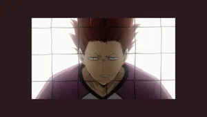 Tendo Satori Soaring Through The Air In A Thrilling Volleyball Match Wallpaper