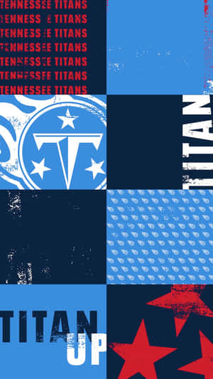 Tennessee Titans Logos On A Blue Background Wallpaper