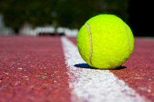 Tennis Ball On Baseline Wallpaper