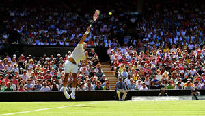 Tennis Player In Wimbledon Court Wallpaper