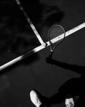 Tennis Racketand Ballon Court Shadow Wallpaper