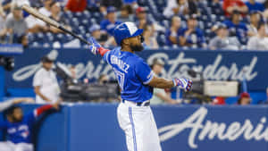 Teoscar Hernandez Blue Jays Batting Stance Wallpaper