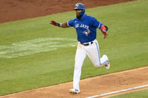 Teoscar Hernandez Running Bases Blue Jays Wallpaper