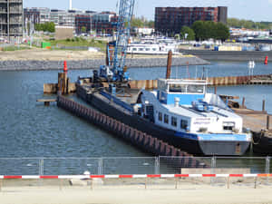 Terneuzen Harbor Construction Work Wallpaper