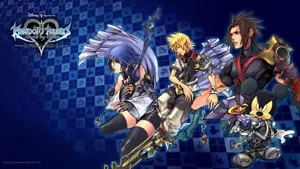 Terra, The Stalwart Keyblade Wielder, In A Power Pose From Kingdom Hearts Wallpaper