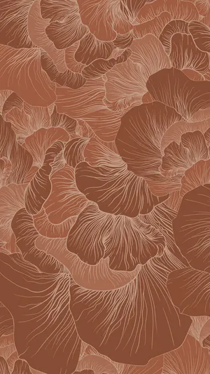 Terracotta Floral Pattern Design Wallpaper