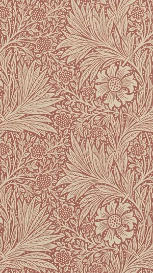 Terracotta Floral Pattern Design Wallpaper