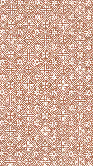 Terracotta Geometric Pattern Wallpaper