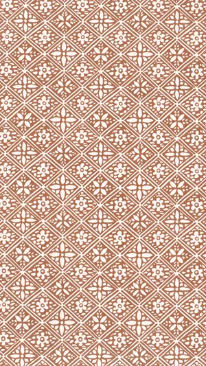 Terracotta Geometric Pattern Wallpaper