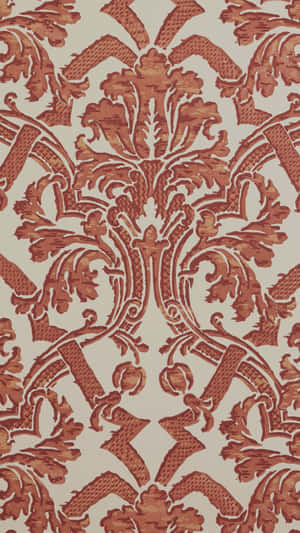 Terracotta Ornate Pattern Wallpaper