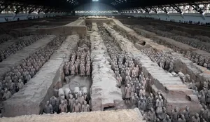 Terracotta Warriors Large Interior Museum Wallpaper