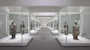 Terracotta Warriors Museum Sculpture Display Wallpaper