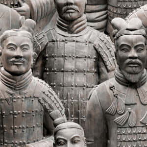 Terracotta Warriors Sculptures Details Museum Wallpaper