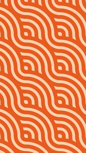 Terracotta Wave Pattern Wallpaper