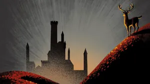 Terrasen Castle At Dusk Wallpaper