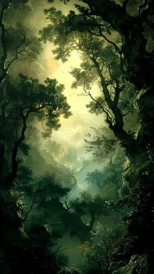 Terrasen Enchanted Forest Wallpaper