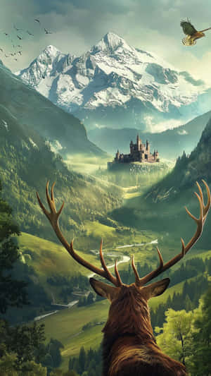 Terrasen Majestic Mountain Realm Wallpaper