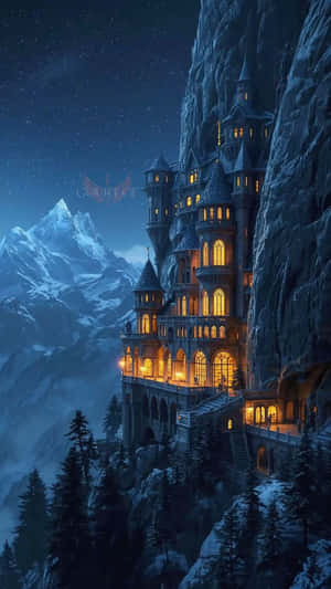 Terrasen Mountain Fortress Wallpaper