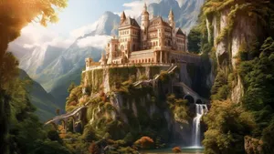 Terrasen Mountain Fortress Wallpaper