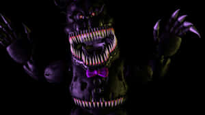 Terrifying Fnaf Characters In A Dark Room Wallpaper