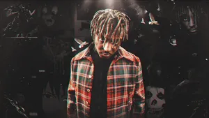 Terrifying Illustration Of Juice Wrld Cartoon Wallpaper