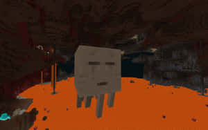 Terrifying Minecraft Ghast Dominating The Night Sky Wallpaper