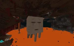Terrifying Minecraft Ghast Dominating The Night Sky Wallpaper